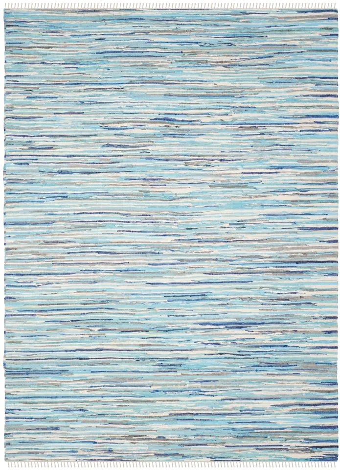 Arlo Home Hand Woven Area Rug, RAR129C, Turquoise/Multi,  4' X 6'