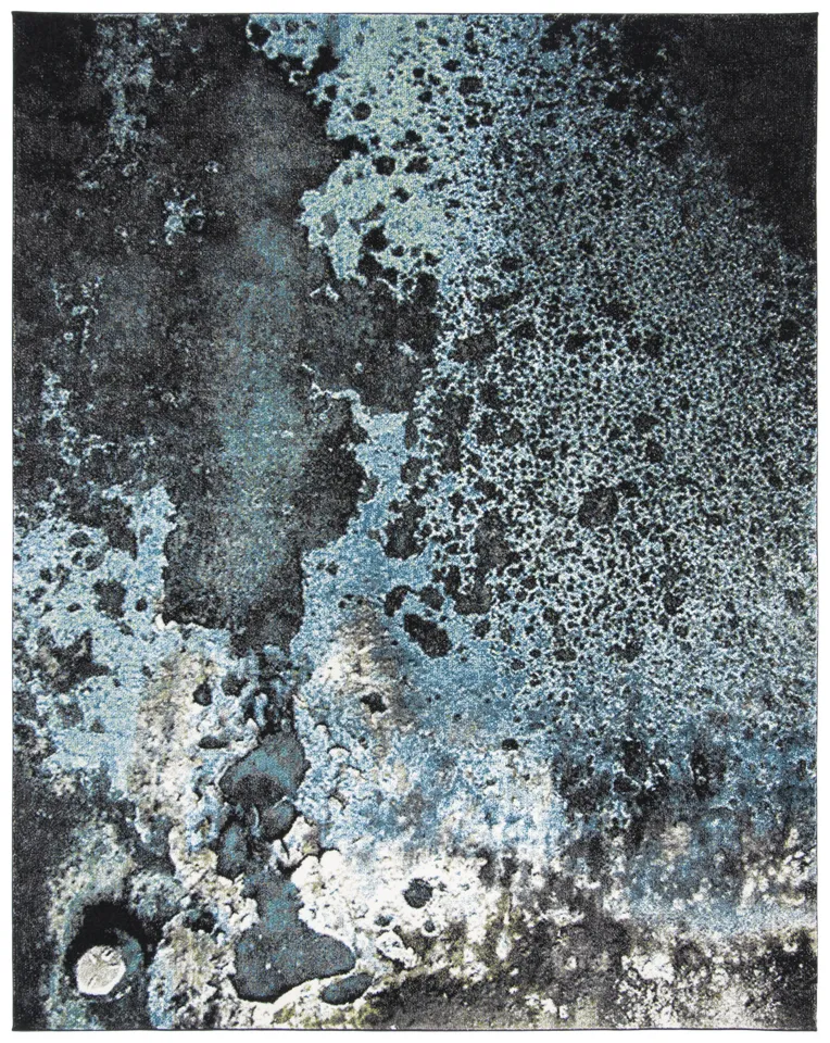 Arlo Home Woven Area Rug, GLA124B, Blue/Multi,  9' X 12'