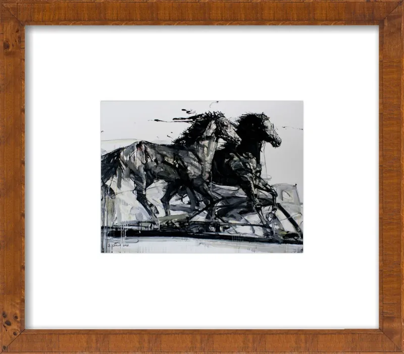 Black Stallions by Shao Y. Zhang for Artfully Walls