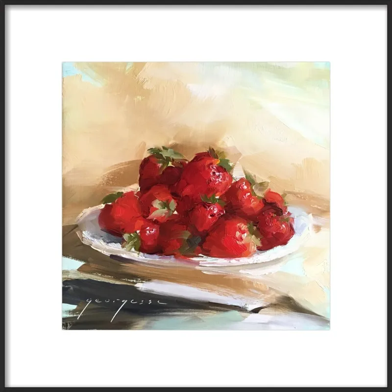 "Summer Strawberries 2" by Georgesse Gomez for Artfully Walls