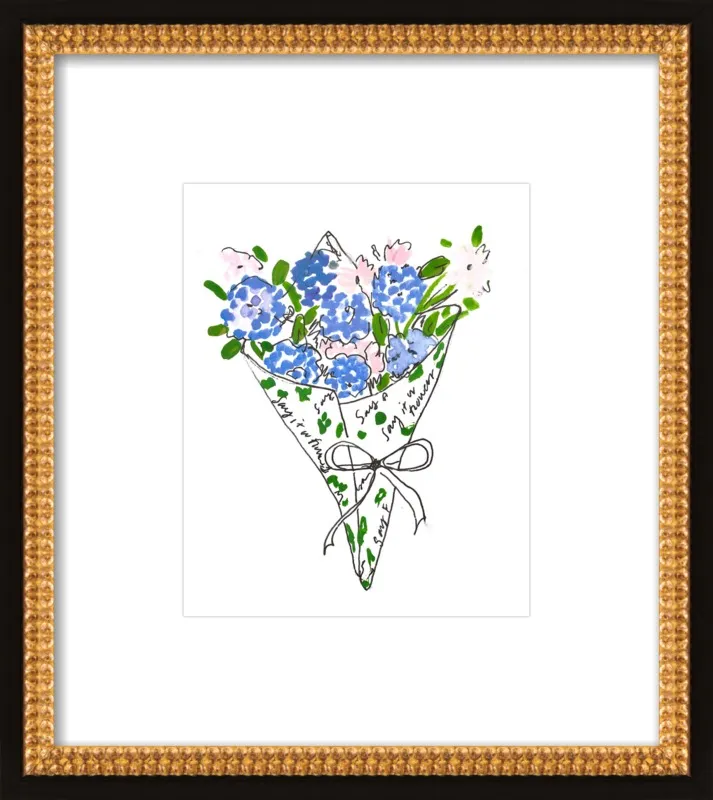 Bodega Flowers in Blue by Larsen McDowell for Artfully Walls