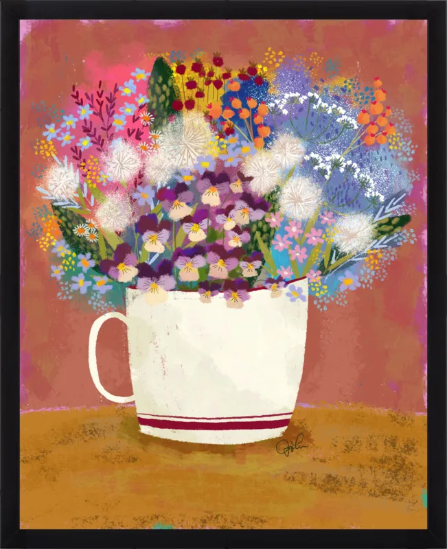 Violas in Russet by Joy Laforme for Artfully Walls