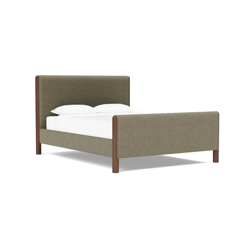 The Citizenry Laurel Bed with High Footboard | King | Sage