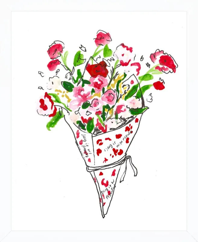 Bodega Flowers in Pink and Red by Larsen McDowell for Artfully Walls