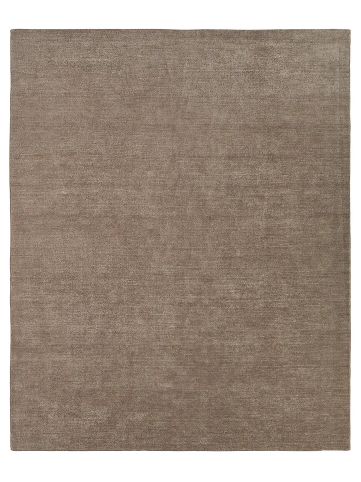 Selvith PRW03 Handwoven Solid Brown Area Rug (18" Swatch)