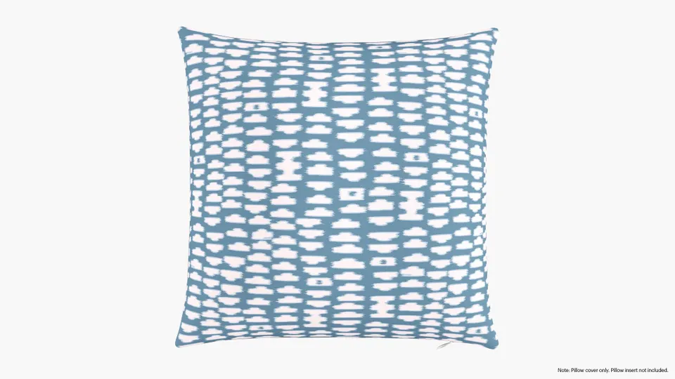 Throw Pillow Cover 20", Dusty Blue Odalisque, 20" x 20"