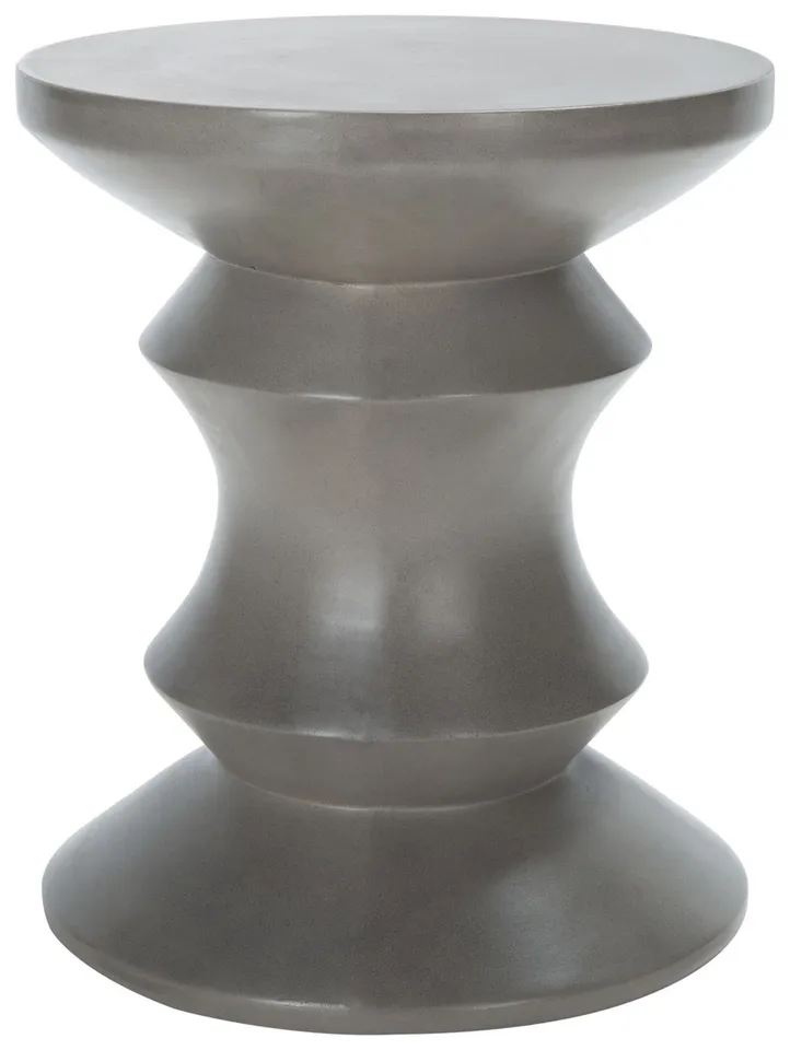 Katara Concrete Accent Stool - Dark Grey