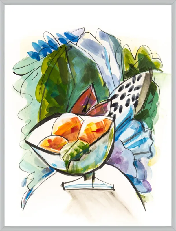 Still life with oranges by Becky Aubry for Artfully Walls