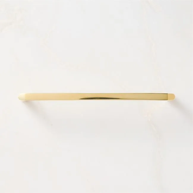 Preston Unlacquered Brass Cabinet Handle 8"