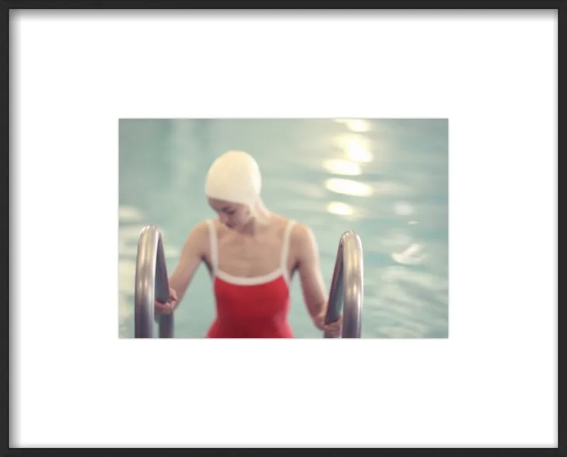 Swimmer in a Red Suit by Lucy Snowe for Artfully Walls