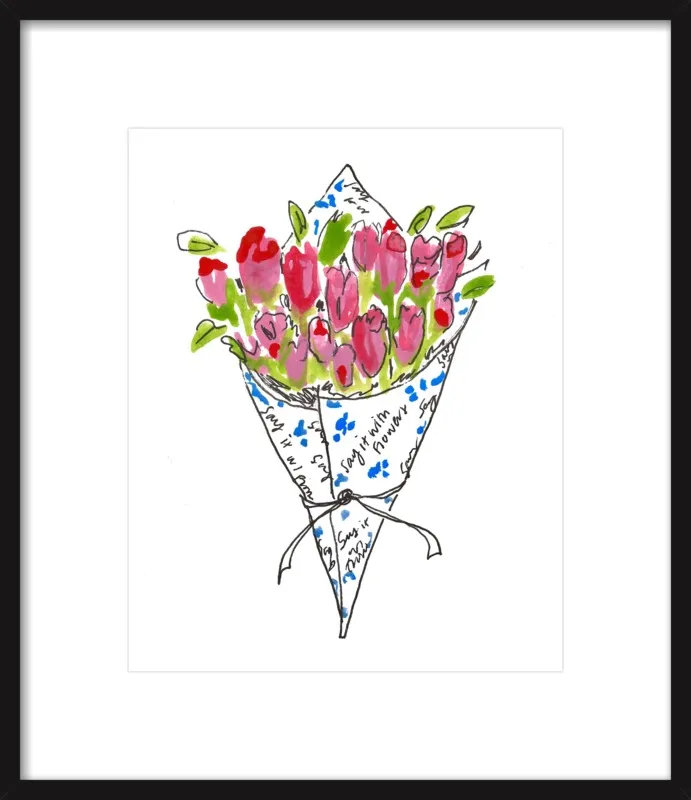Bodega Flowers in Blue and Pink by Larsen McDowell for Artfully Walls