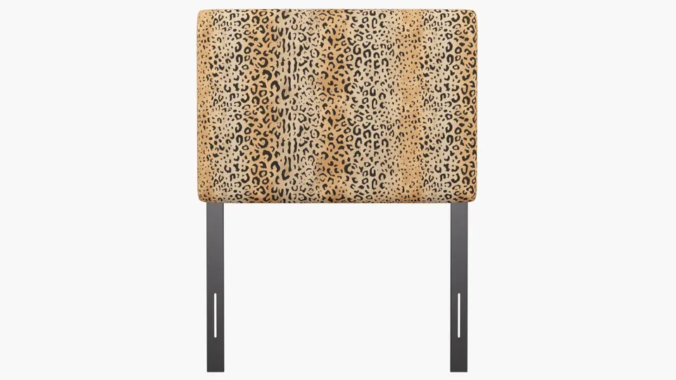 Square Back Headboard, Leopard, Twin