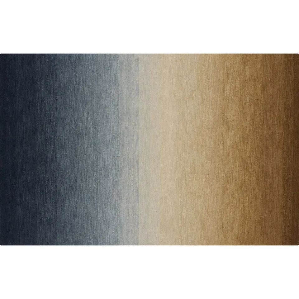 Bicoastal Handwoven Navy Wool Area Rug 9'x12'