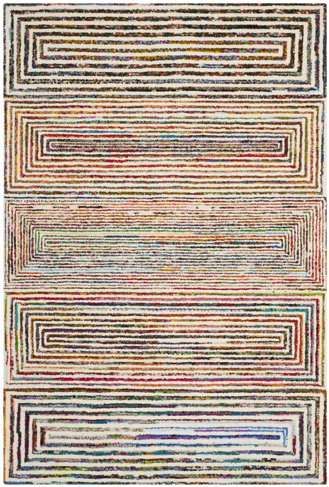 Arlo Home Hand Tufted Area Rug, NAN604A, Ivory,  6' X 9'