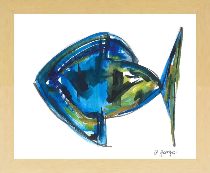 Asbtract Fish by Anthony George for Artfully Walls