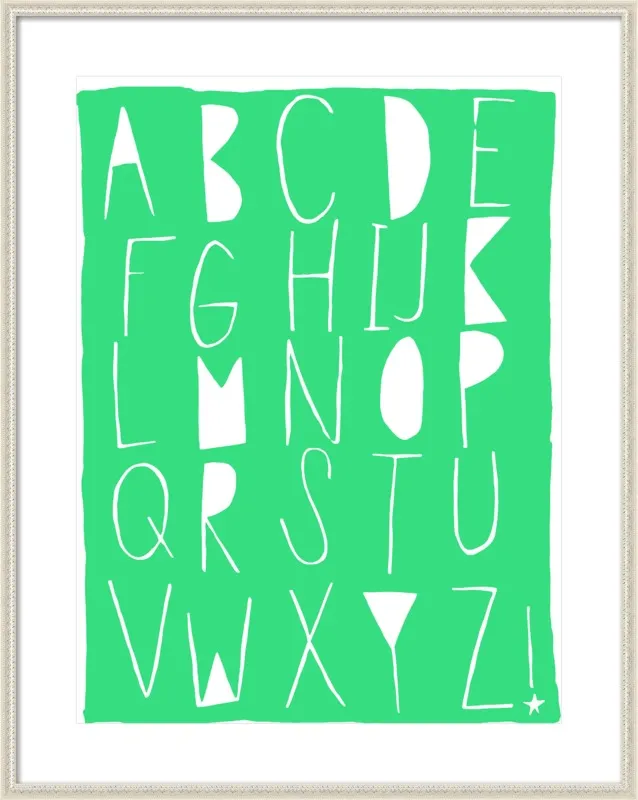 ABC Chart- Green by Kate Roebuck for Artfully Walls