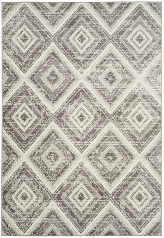 Arlo Home Woven Area Rug, SKY120K, Grey/Ivory,  5' 1" X 7' 6"