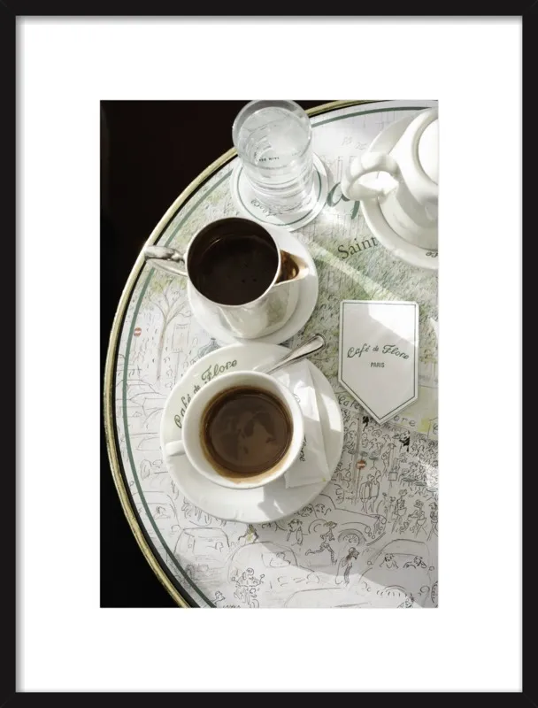 Chocolat chaud au Café de Flore by Lauren & Annael Tolila for Artfully Walls