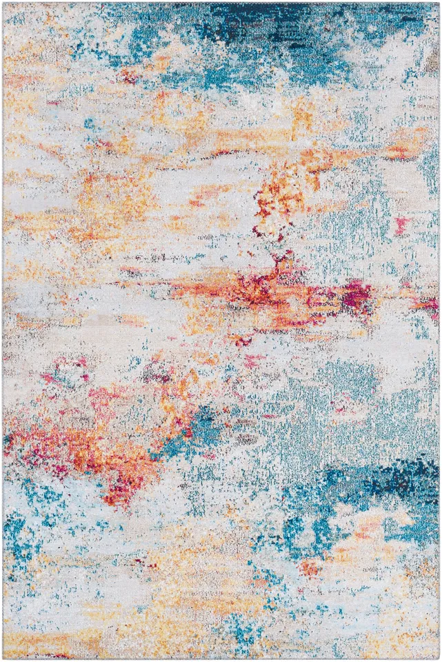 Olivia Blue Indoor 2'2" x 3'9" Machine Woven Rug