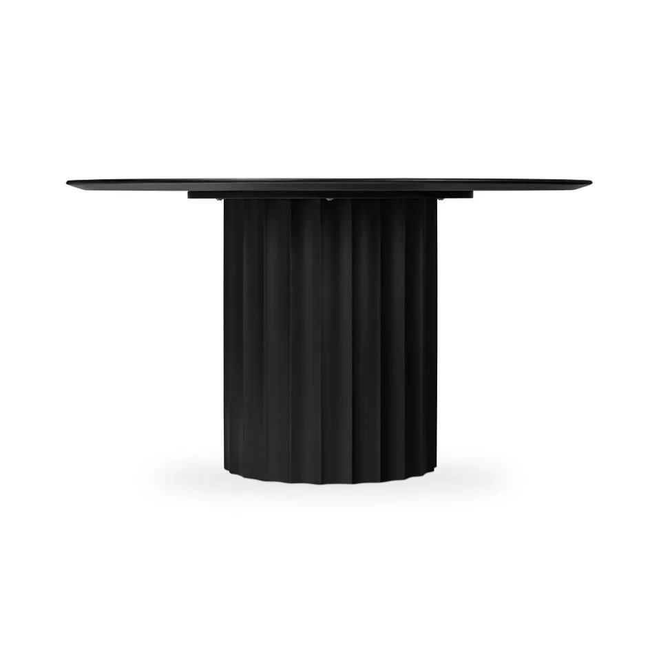 Scalloped Dining Table - Brushed Ebony Veneer