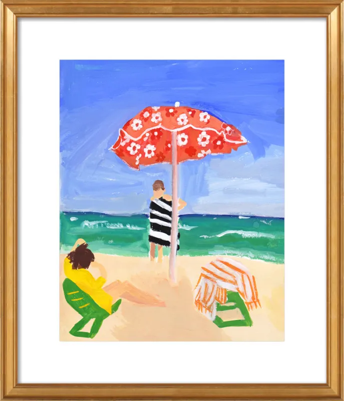 Italian Beach Umbrella by Jackie Mancuso for Artfully Walls
