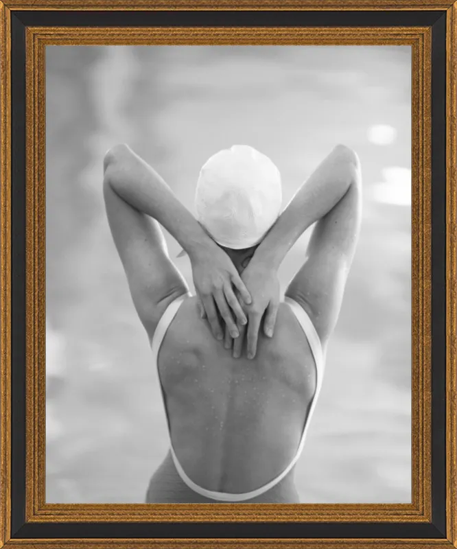 The Swimmer with a white  cap by Lucy Snowe for Artfully Walls