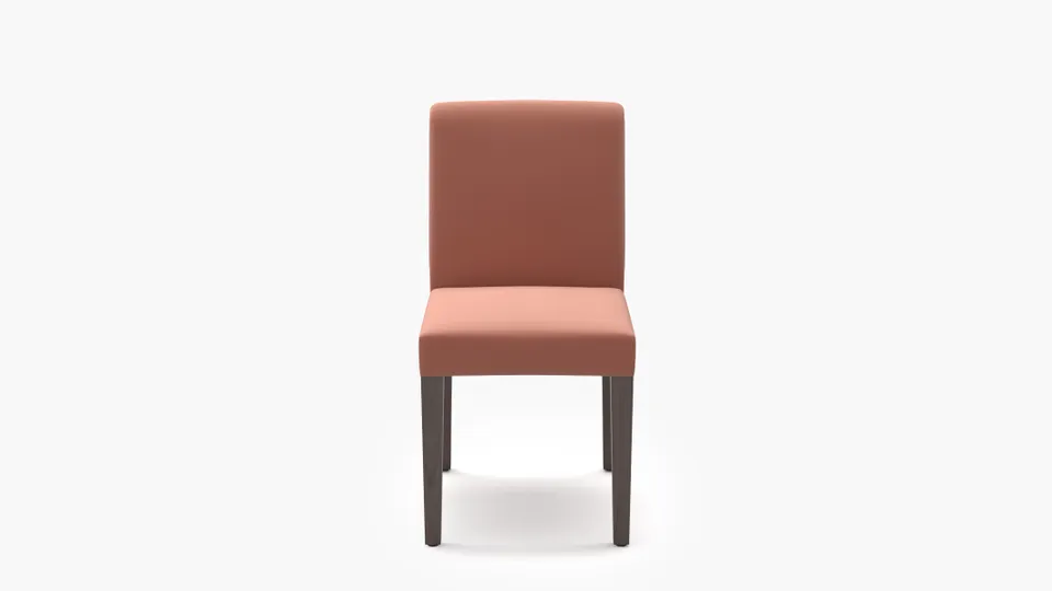 Signature Dining Chair, Bloom Performance Plush Velvet, Espresso Square Tapered Leg