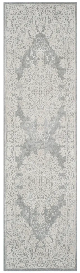 Arlo Home Woven Area Rug, RFT664C, Light Grey/Cream,  2' 3" X 8'