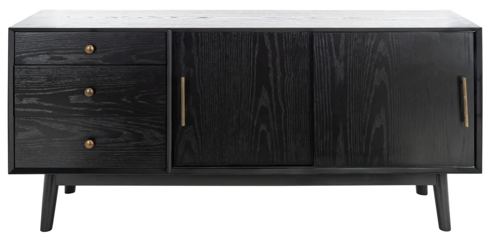 Tomas Mid-Century Media Stand - Black