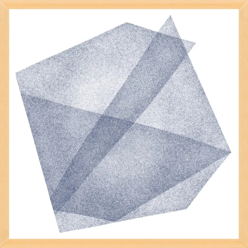 Navy Blue Structure: Soft Geometry by Jessica Poundstone for Artfully Walls