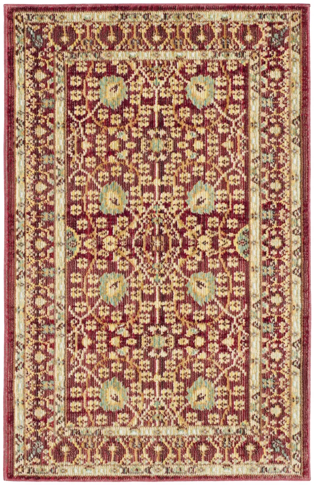 Arlo Home Woven Area Rug, VAL120R, Red/Red,  2' X 3'