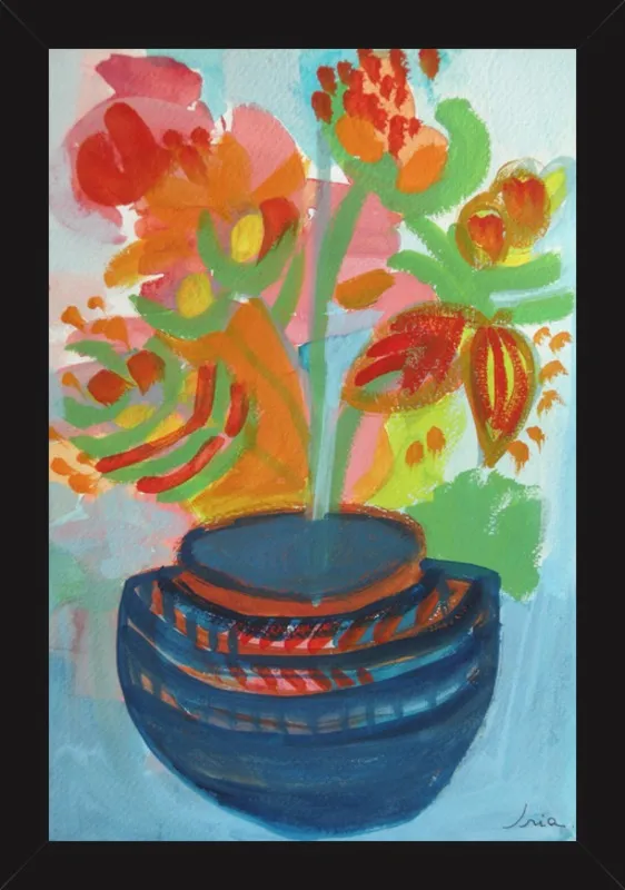 Red Flowers by Iria Fernandez Alvarez for Artfully Walls
