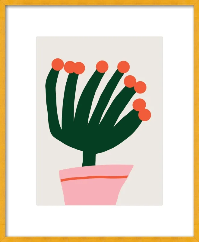 Flowering cactus by Jessica Nielsen for Artfully Walls