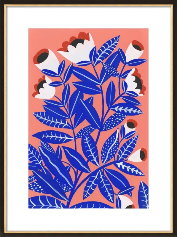 Blue Plant by Agathe Singer for Artfully Walls