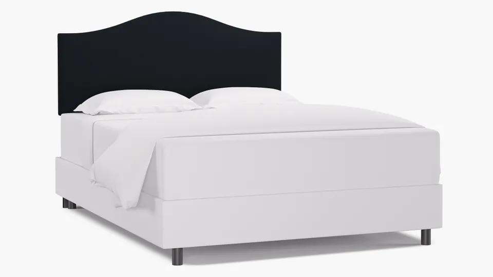 Camelback Headboard, Navy Everyday Linen, Queen