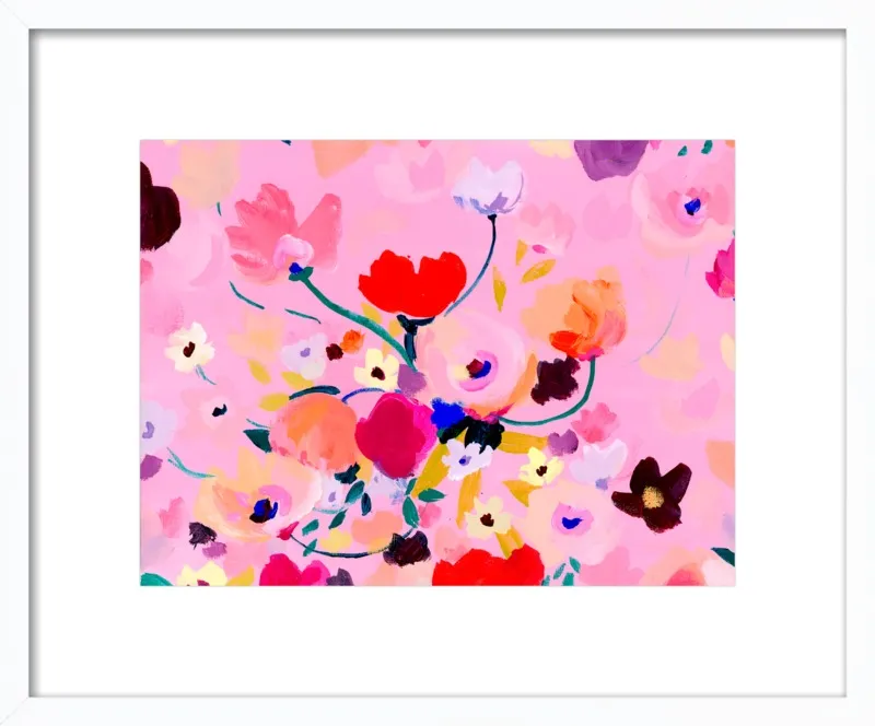 Pink Posey by KT Smail for Artfully Walls