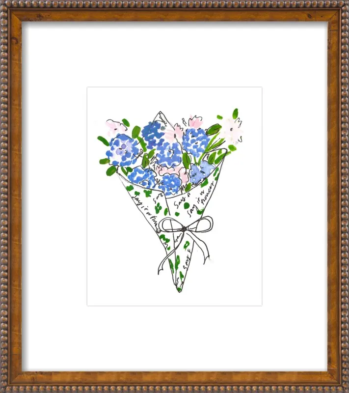 Bodega Flowers in Blue by Larsen McDowell for Artfully Walls