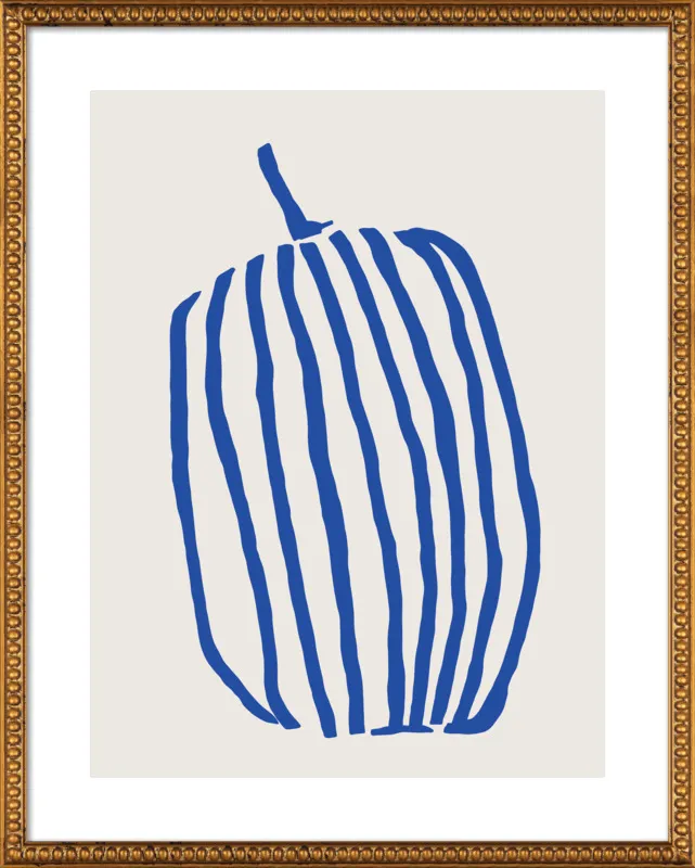 Striped pumpkin by Jessica Nielsen for Artfully Walls