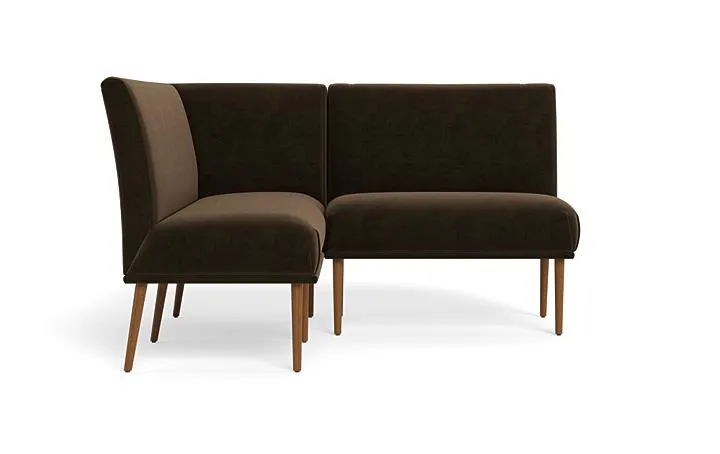 Dorian Upholstered Petite Left Banquette with Tufting Option