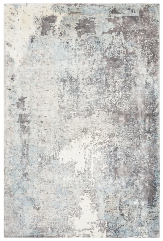 Arlo Home Hand Loomed Area Rug, MIR724E, Ivory/Blue,  6' X 9'