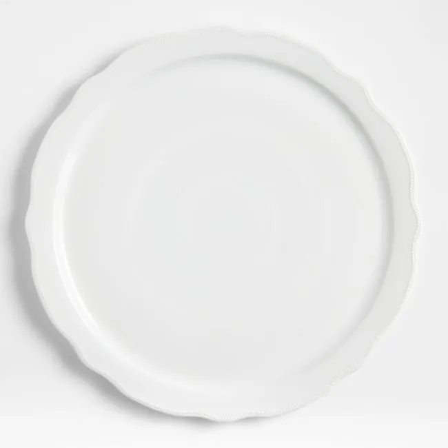 Loire White Round Porcelain Platter