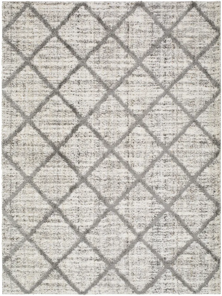 Honour White Indoor 5'3" x 7' Machine Woven Rug