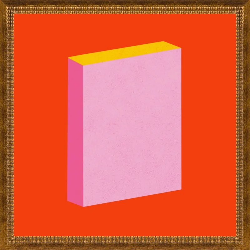 Color Books 3, Scarlet, Pink & Gold by Jessica Poundstone for Artfully Walls