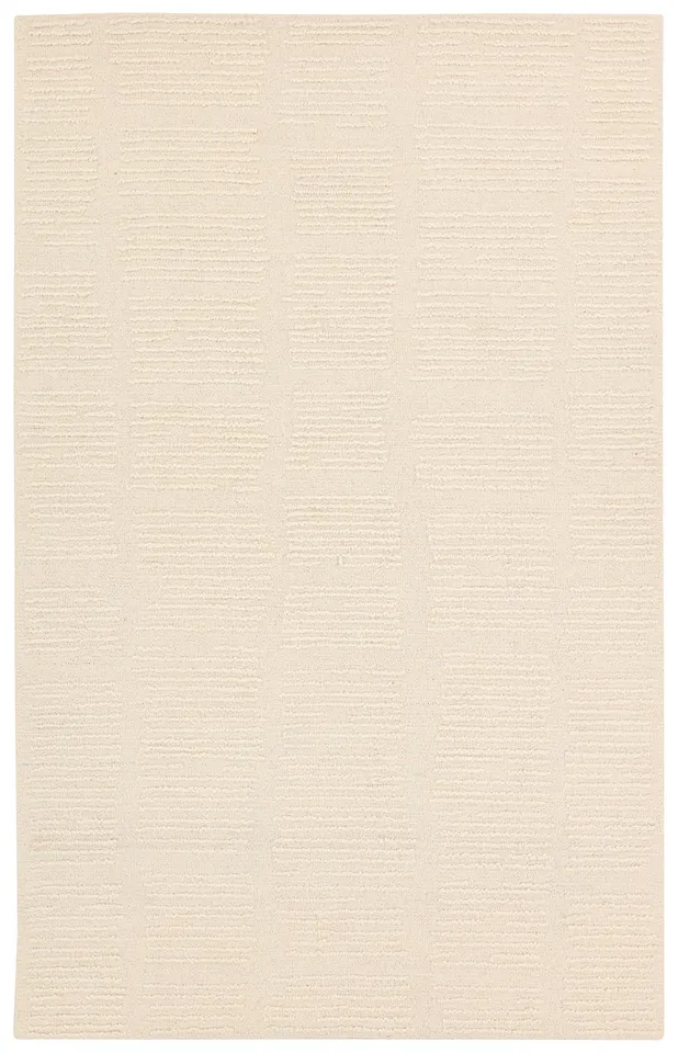 Label J Radha FGN09 Handmade Geometric White Area Rug (9'6"x13'6")