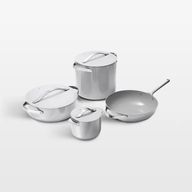 Caraway ® Cookware+ Grey Ceramic Nonstick 8-Piece Cookware Set