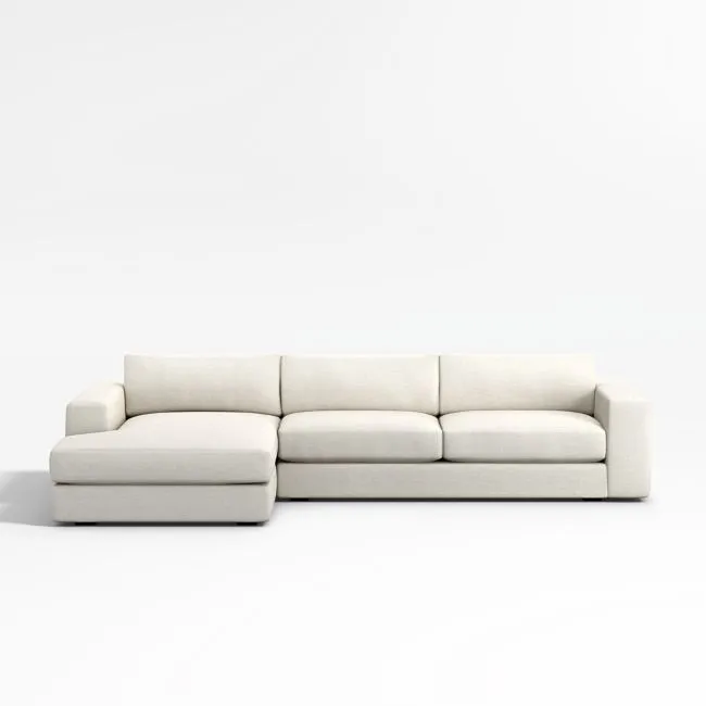 Oceanside Low 2-Piece Sectional Sofa with Chaise Lounge