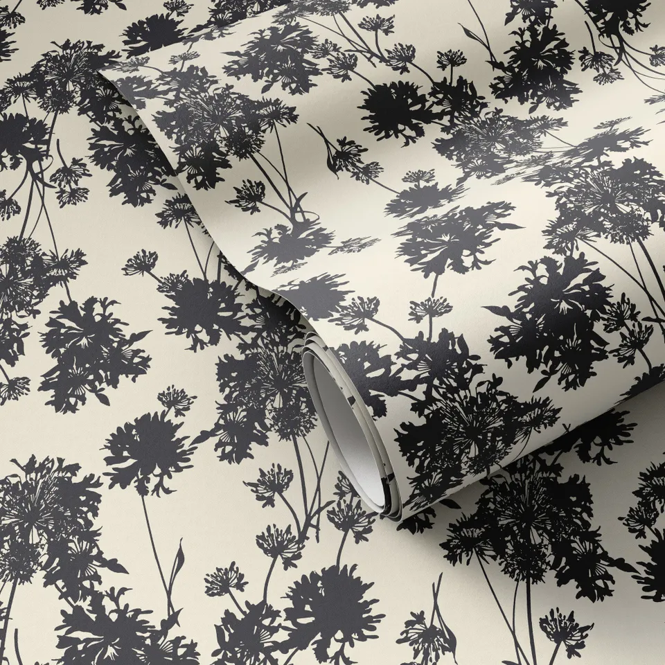 Flora Wallpaper by Gold Rush Art Co. - Flora Black II