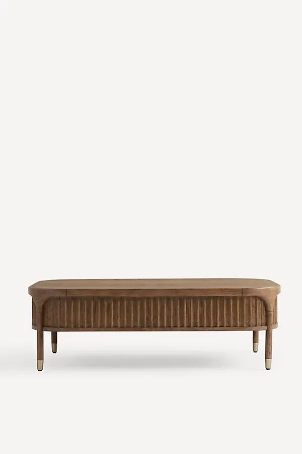 The Isla Fluted-Wood Rectangle 48" Coffee Table