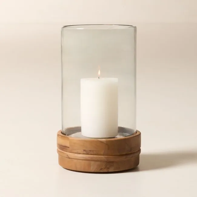 Oakley Teak Lantern 15.25"