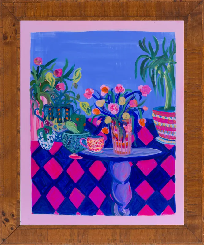 Pots and Plants painting by Davina Shefet for Artfully Walls